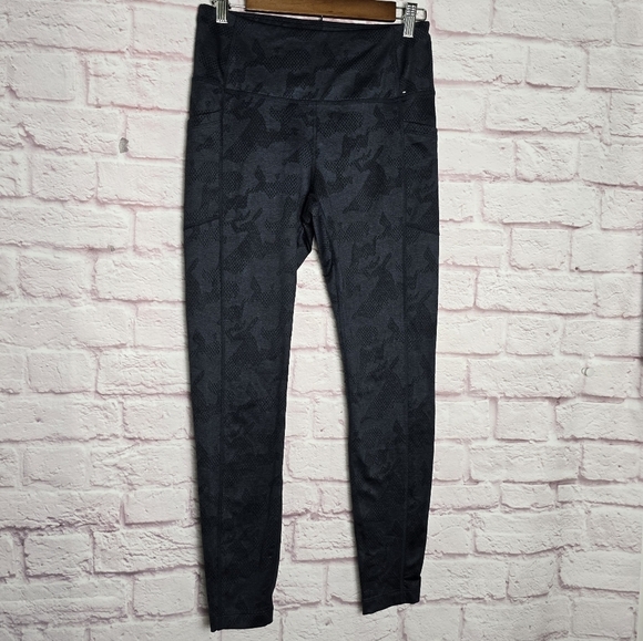 Mondetta Brushed Jacquard Legging -2 Side Pockets-India Ink- Size Small - Picture 5 of 8